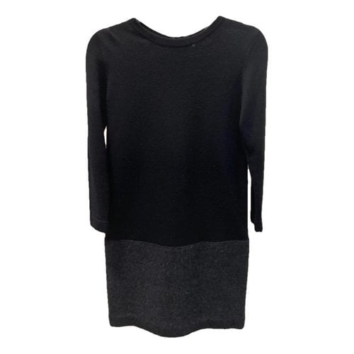 Pre-owned Fabiana Filippi Wool Mid-length Dress In Black