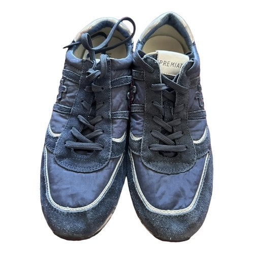 Pre-owned Premiata Cloth Low Trainers In Blue