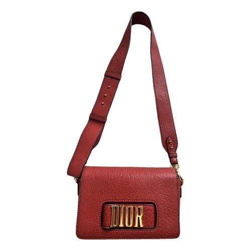 Pre-owned Dior Leather Crossbody Bag In Red