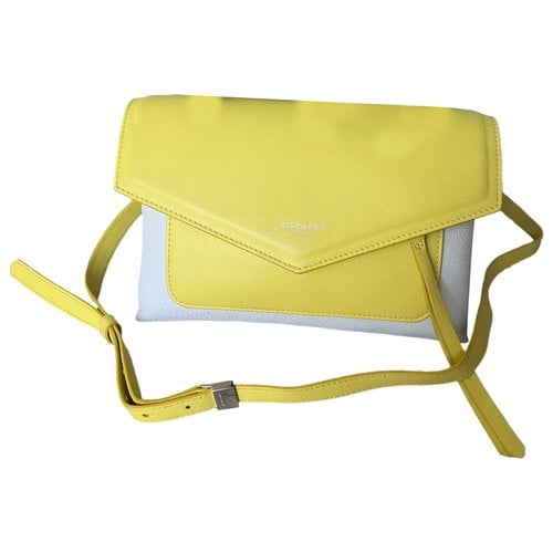 Pre-owned Givenchy Leather Crossbody Bag In Yellow