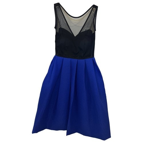 Pre-owned Matilde Cano Silk Mini Dress In Blue