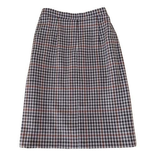 Pre-owned Burberry Wool Mid-length Skirt In Multicolour
