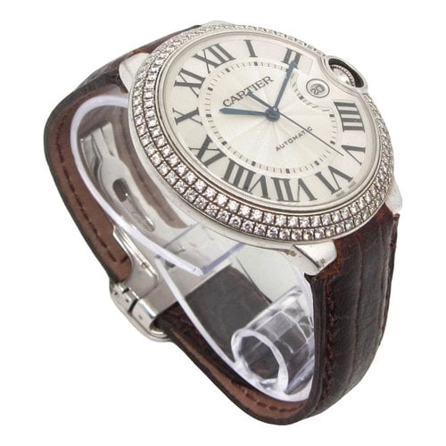 Pre-owned Cartier Ballon Bleu White Gold Watch In Other