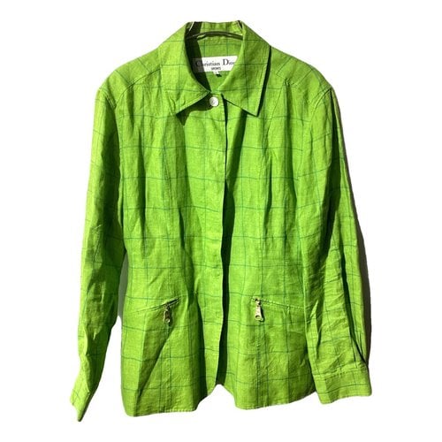 Pre-owned Dior Linen Jacket In Green