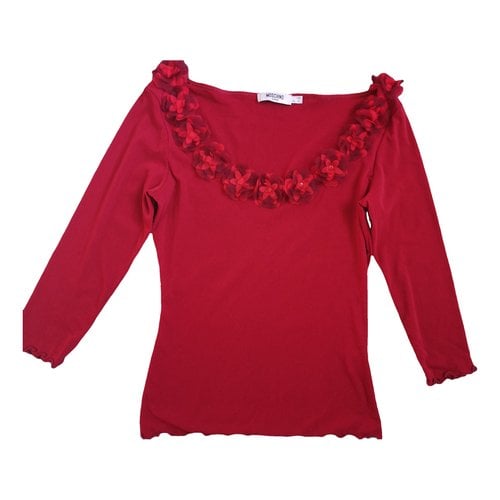 Pre-owned Moschino Blouse In Burgundy