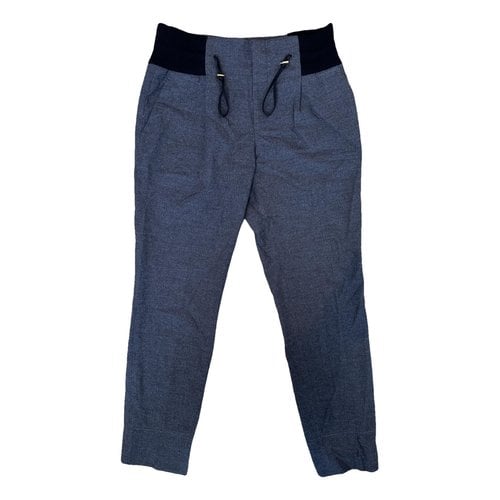 Pre-owned Gucci Wool Straight Pants In Grey