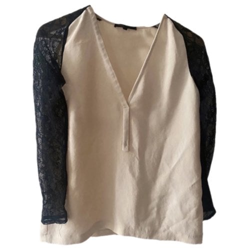 Pre-owned Maje Blouse In Beige