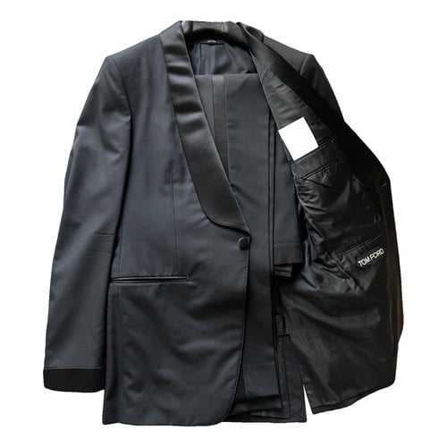 Pre-owned Tom Ford Wool Suit In Black