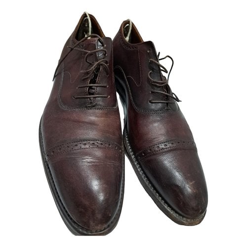 Pre-owned Kiton Leather Lace Ups In Brown