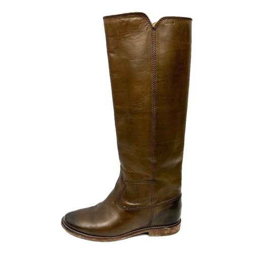 Pre-owned Isabel Marant Étoile Leather Riding Boots In Brown