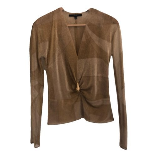 Pre-owned Gucci Blouse In Gold