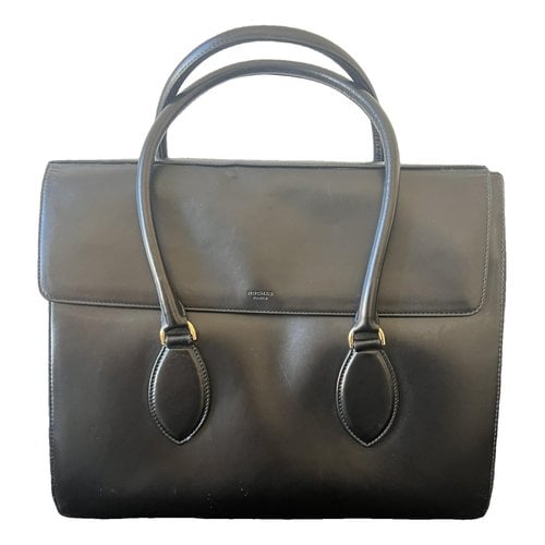 Pre-owned Rochas Leather Handbag In Black