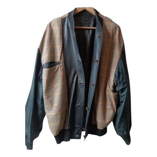 Pre-owned Gucci Leather Coat In Multicolour