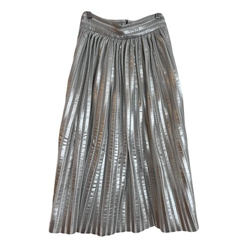 Pre-owned Maje Mid-length Skirt In Metallic