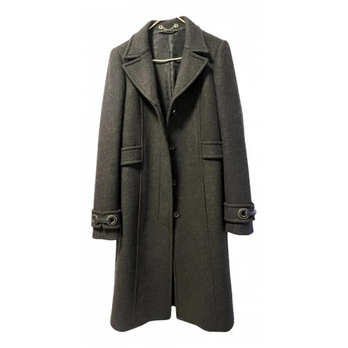 Pre-owned Gucci Wool Coat In Grey