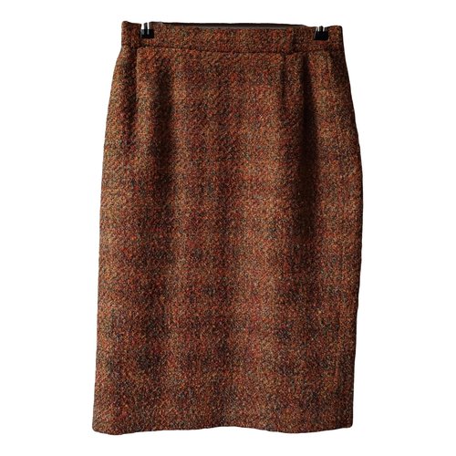 Pre-owned Givenchy Wool Mid-length Skirt In Multicolour