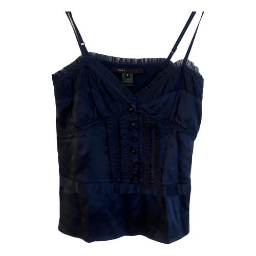 Pre-owned Marc Jacobs Silk Top In Blue