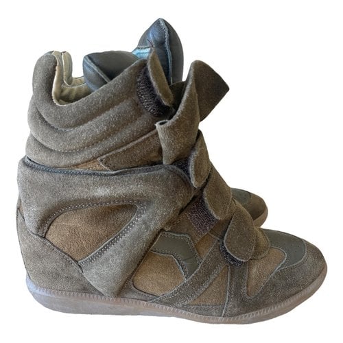 Pre-owned Isabel Marant Étoile Trainers In Khaki