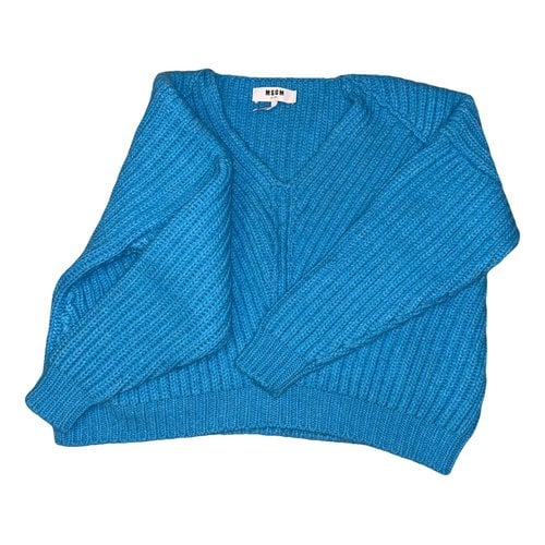 Pre-owned Msgm Wool Jumper In Turquoise