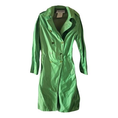 Pre-owned Saint Laurent Trench Coat In Green