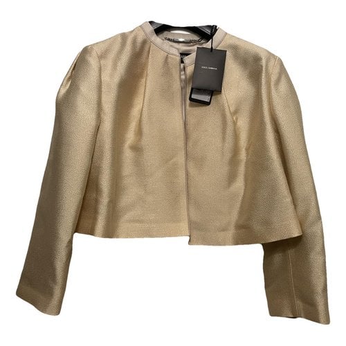 Pre-owned Dolce & Gabbana Short Vest In Gold