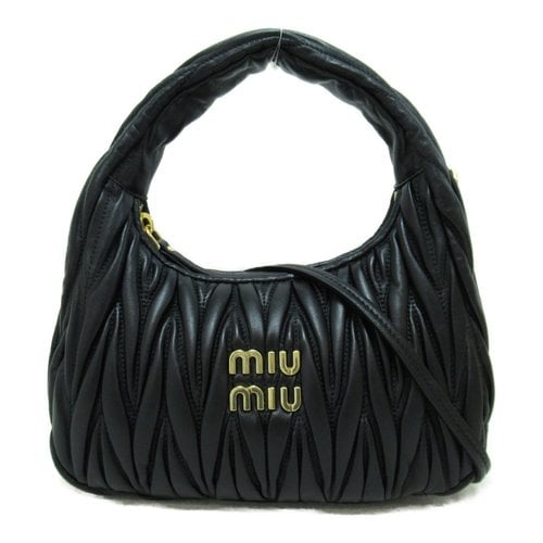 Pre-owned Miu Miu Leather Bag In Black