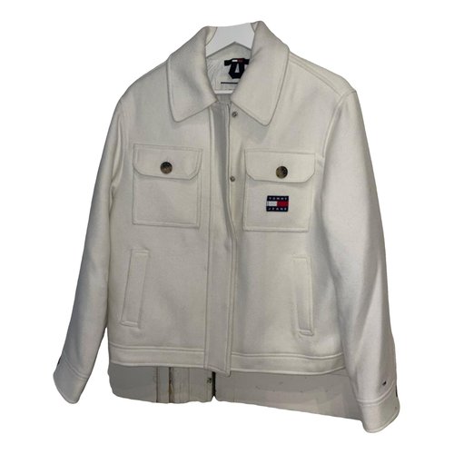 Pre-owned Tommy Hilfiger Wool Coat In White