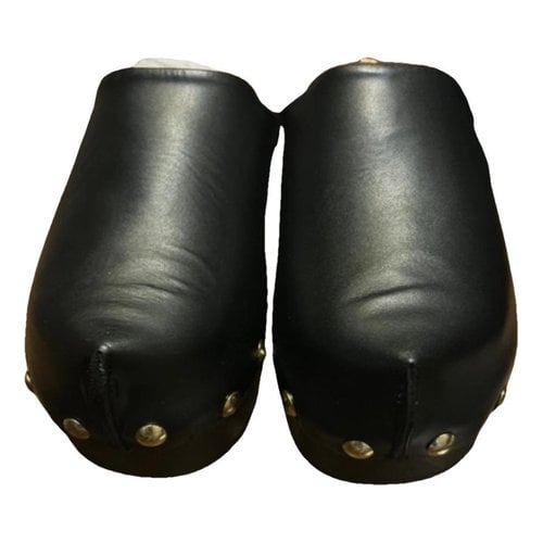 Pre-owned Alohas Leather Mules & Clogs In Black