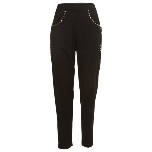 Pre-owned Moschino Love Cloth Trousers In Black
