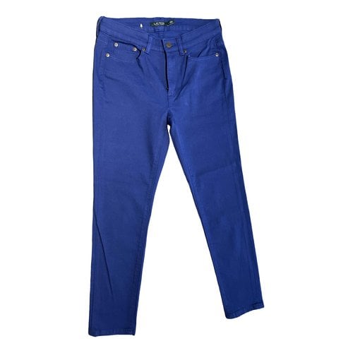 Pre-owned Lauren Ralph Lauren Straight Pants In Blue