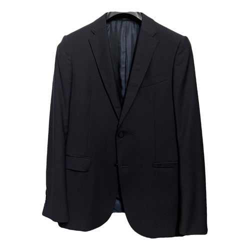 Pre-owned Armani Collezioni Wool Suit In Blue