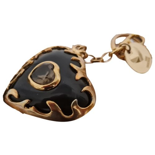 Pre-owned Moschino Love Bag Charm In Black