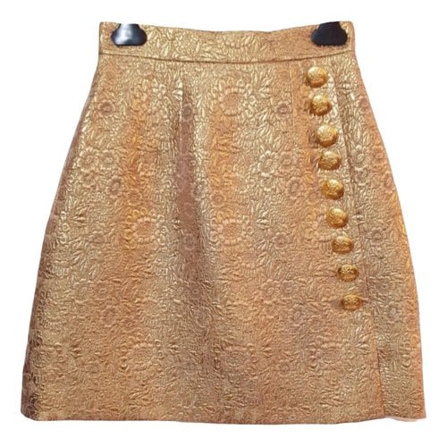 Pre-owned Dolce & Gabbana Mid-length Skirt In Gold