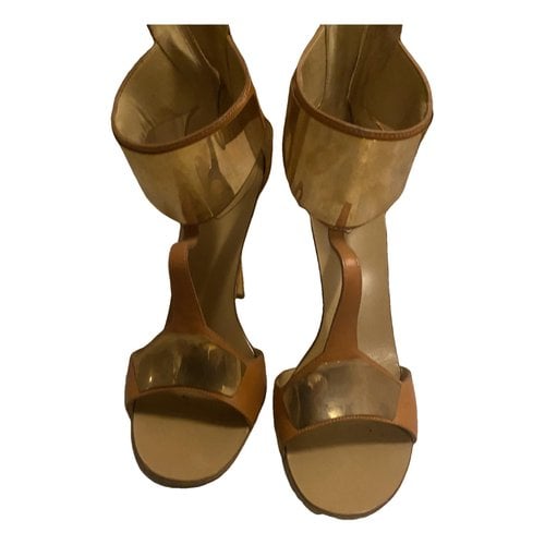 Pre-owned Giuseppe Zanotti Leather Sandals In Camel