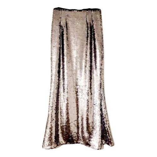 Pre-owned Dolce & Gabbana Maxi Skirt In Silver