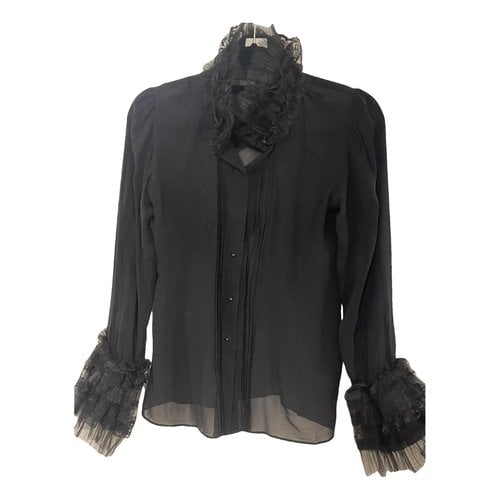 Pre-owned Patbo Lace Shirt In Black