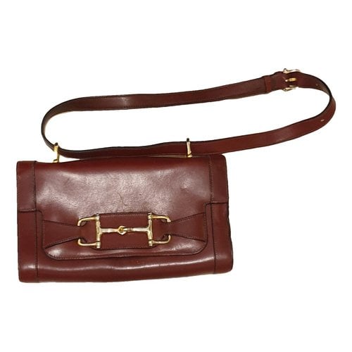 Pre-owned Celine Crã©cy Vintage Leather Handbag In Brown