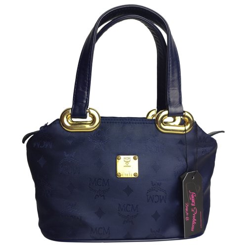 Pre-owned Mcm Linen Bag In Blue