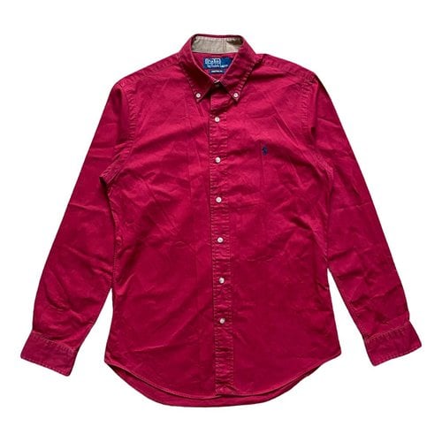 Pre-owned Polo Ralph Lauren Polo Ajusté Manches Longues Shirt In Red