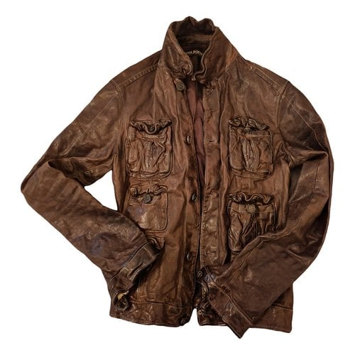 Pre-owned Neil Barrett Leather Jacket In Brown