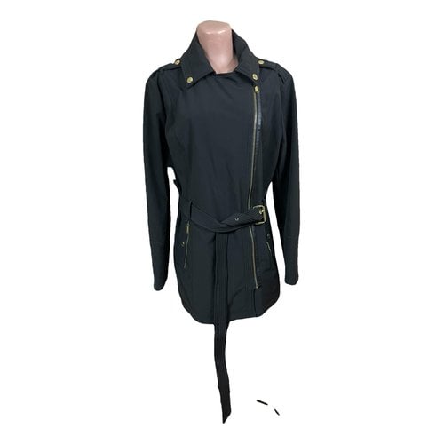 Pre-owned Michael Kors Trench Coat In Black