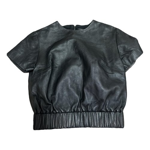 Pre-owned Christopher Kane Leather Vest In Black
