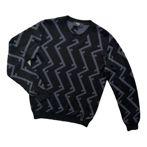 Pre-owned Fendi Cashmere Sweatshirt In Grey