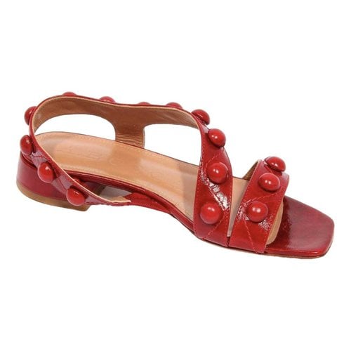 Pre-owned A.bocca Leather Sandals In Red
