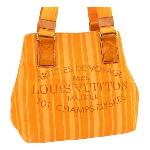 Pre-owned Louis Vuitton Cloth Tote In Yellow