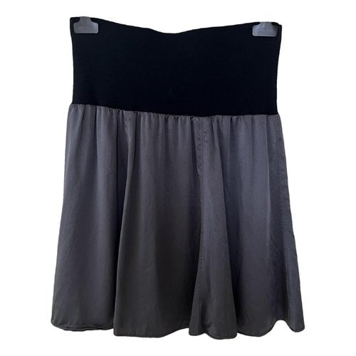 Pre-owned Sonia By Sonia Rykiel Silk Mini Skirt In Grey