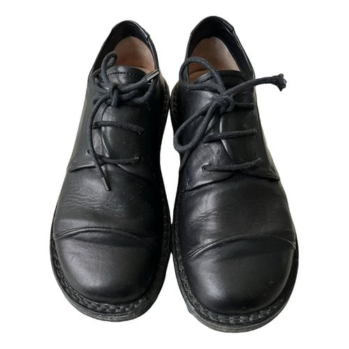 Pre-owned Trippen Leather Flats In Black