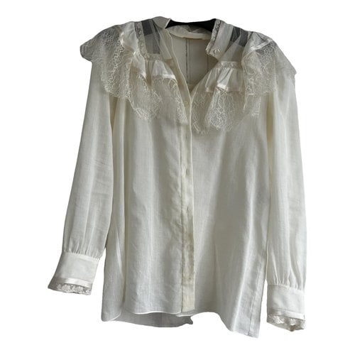 Pre-owned Saint Laurent Blouse In White