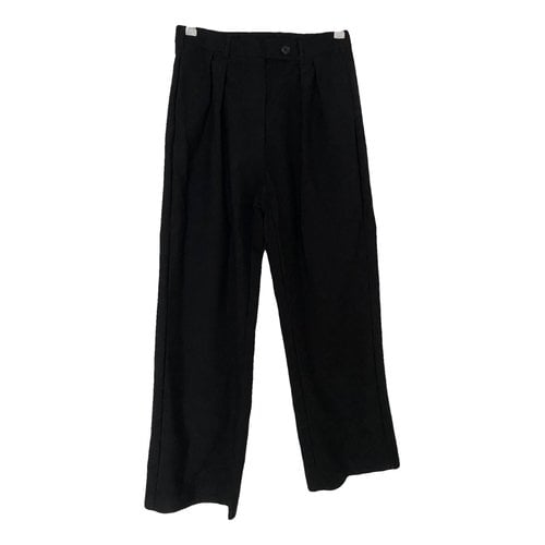 Pre-owned Acne Studios Wool Straight Pants In Black