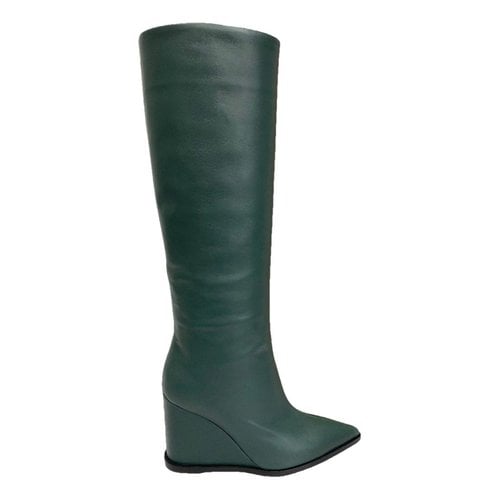 Pre-owned Gianvito Rossi Leather Boots In Green